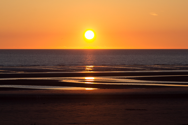 Coucher de soleil à Fort-Mahon