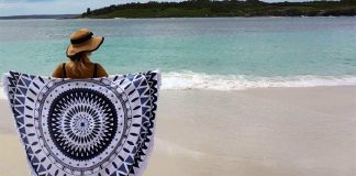 serviettes de plage rondes