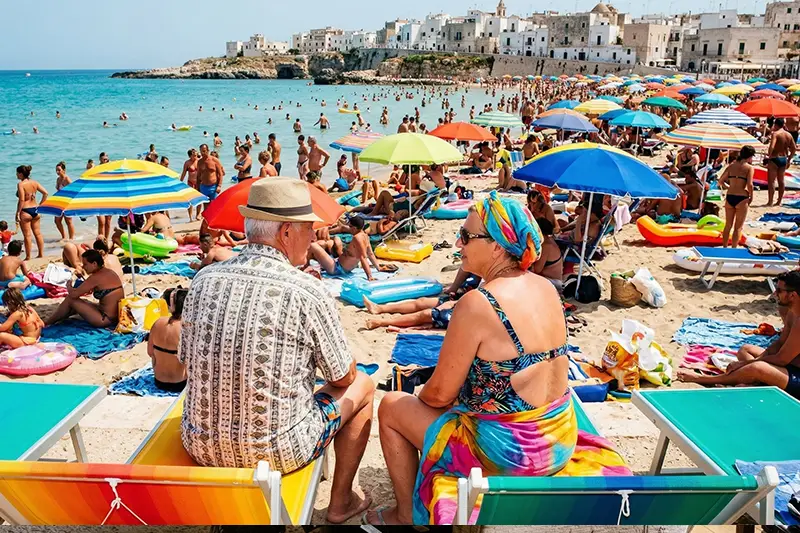 Une plage en Italie, à la manière de Martin Paar