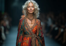 Un défilé de mode mannequin senior