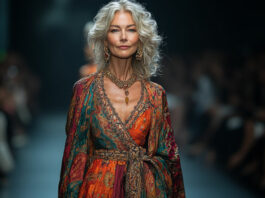 Un défilé de mode mannequin senior
