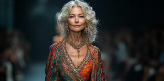Un défilé de mode mannequin senior