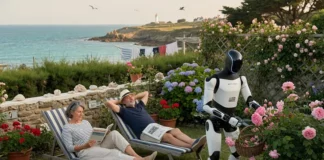 Ma retraite réinventée par la voiture autonome et Optimus Tesla Ma retraite à la campagne, réinventée par la voiture autonome et les robots