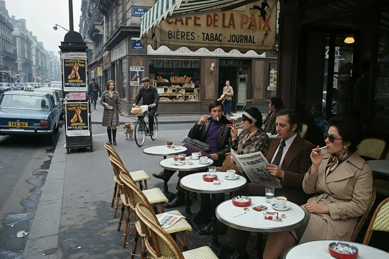 Un café dans les années 1970 