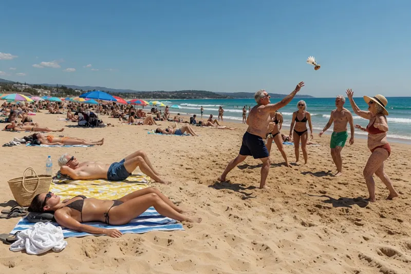 Jouer à la Petaca sur la plage